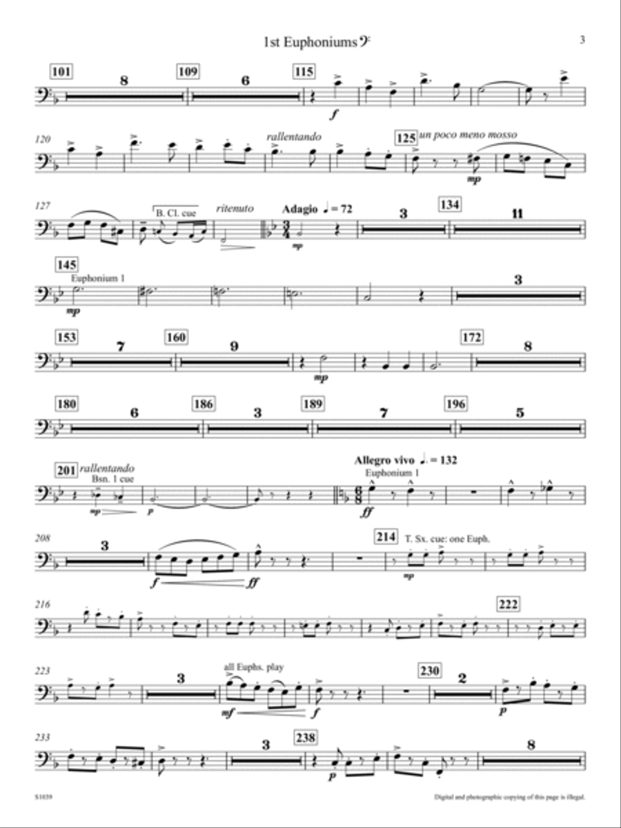 Concertino for Bassoon and Wind Ensemble - Bb Euphonium 1 B.C. Concert Band scores gallery preview page 2