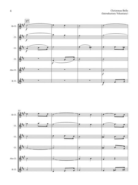 Christmas Bells (arr. for Clarinet Choir) image number null