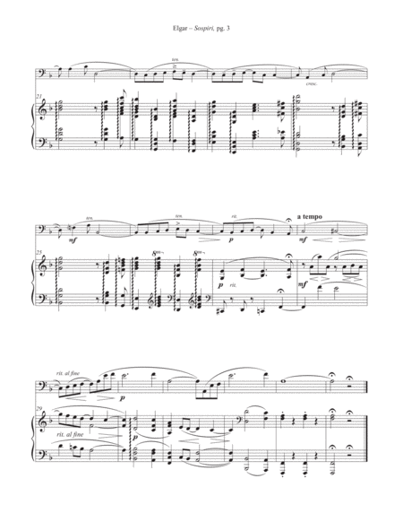 Sospiri (Sighs) for Euphonium and Piano
