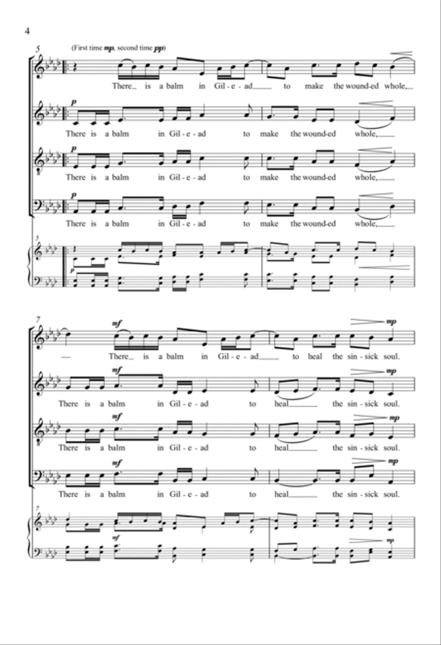 There Is A Balm In Gilead 4-Part scores gallery preview page 2