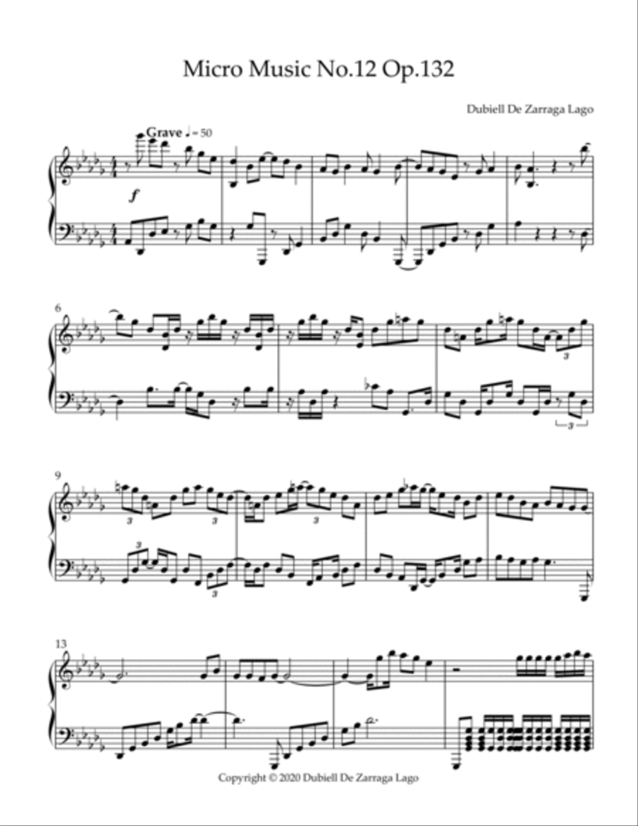 Micro Music No.12 Op.132 Micro Music No.12 Op.132 Piano Solo scores gallery preview page 2