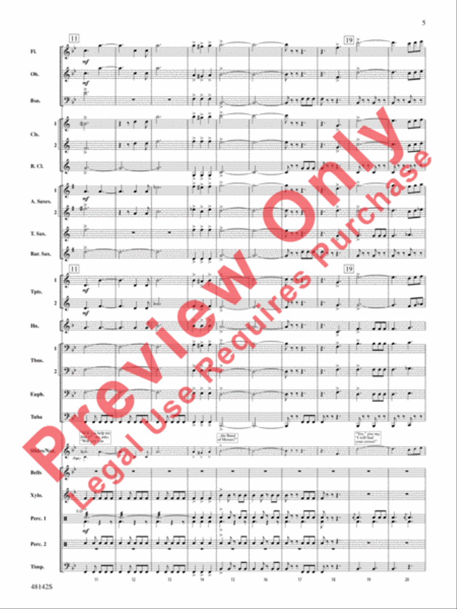 Band of Heroes Concert Band scores gallery preview page 6