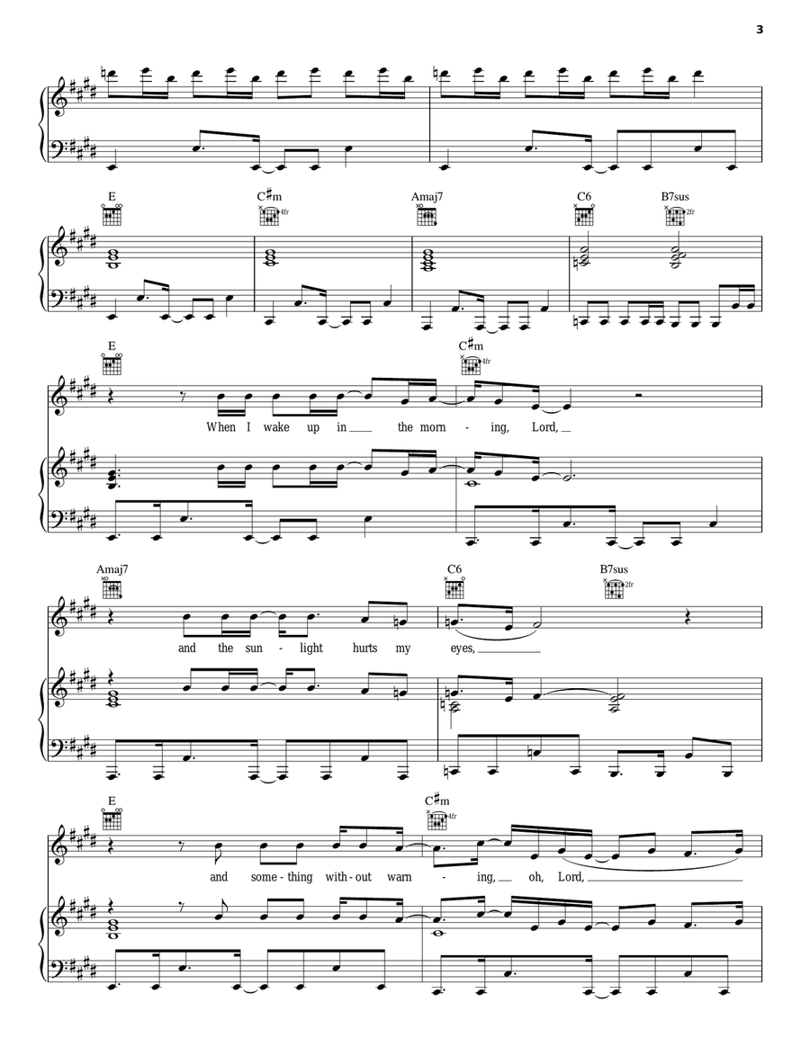 Lovely Day Lovely Day Piano, Vocal, Guitar scores gallery preview page 3