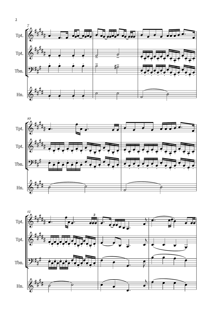 Die With A Smile Die With A Smile Brass Quartet scores gallery preview page 2