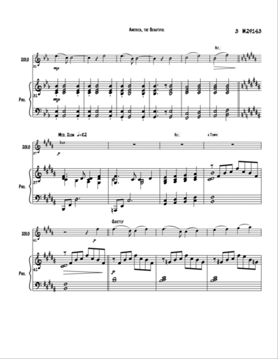 America The Beautiful Cello Solo scores gallery preview page 3