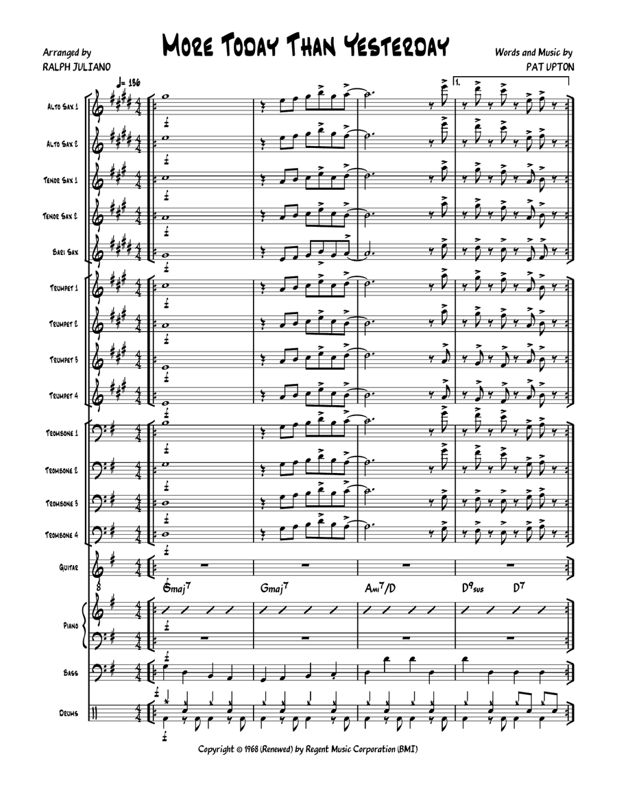 More Today Than Yesterday Jazz Ensemble scores gallery preview page 1