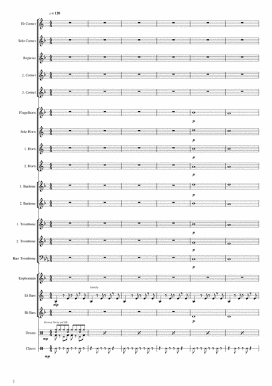 Besame Mucho (Kiss Me Much) Brass Ensemble scores gallery preview page 2
