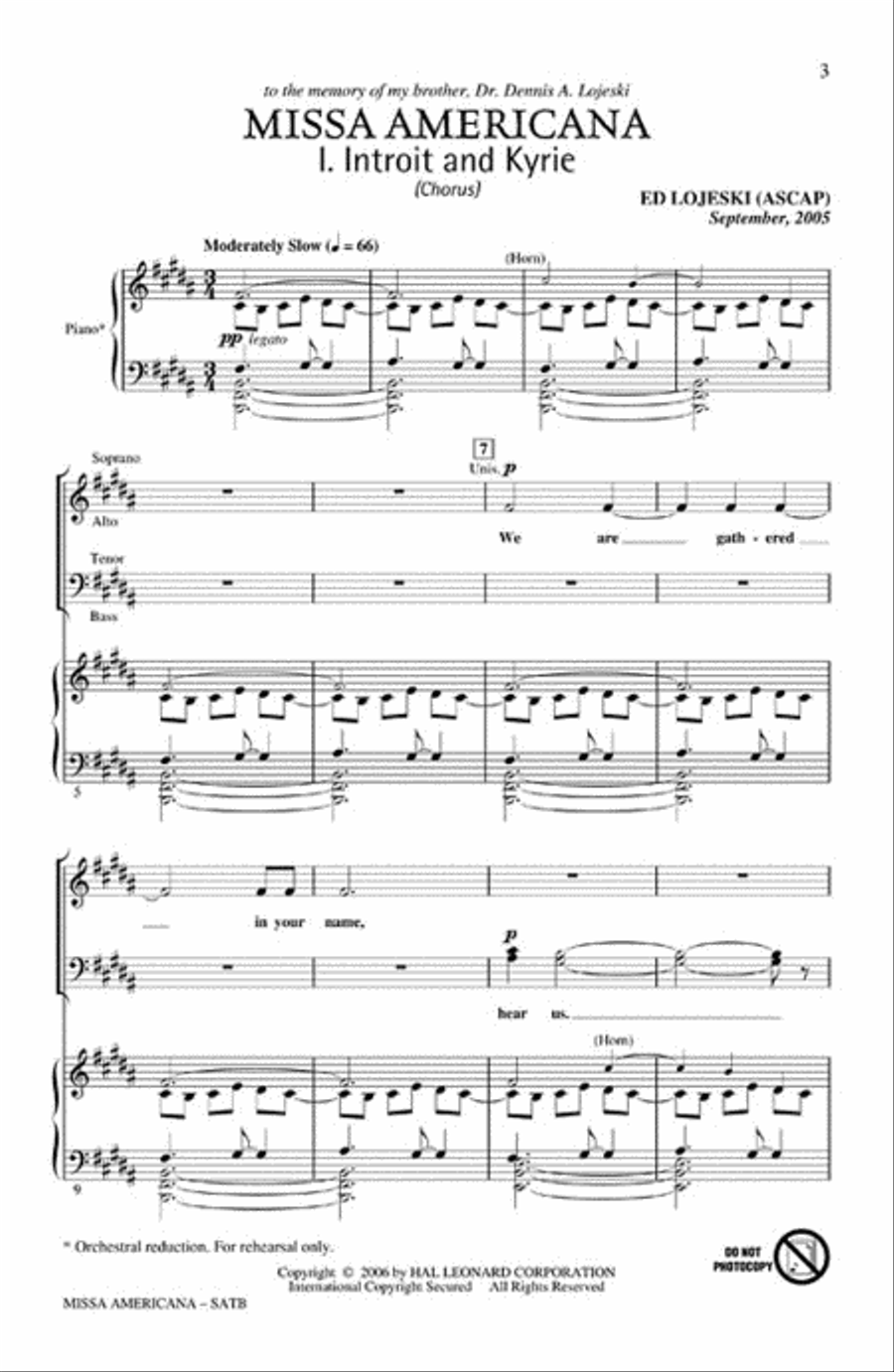 Missa Americana 4-Part scores gallery preview page 2