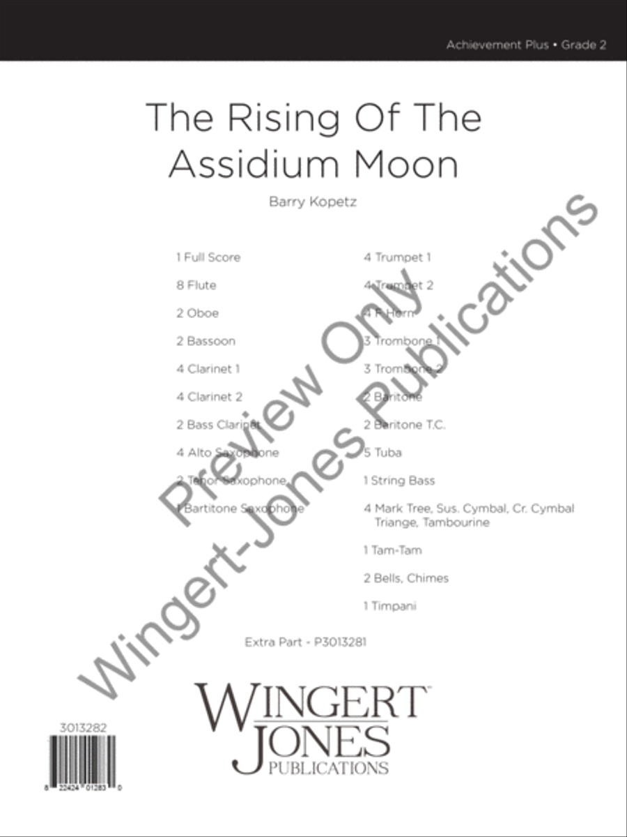 Rising Of The Assidium Moon Concert Band scores gallery preview page 2
