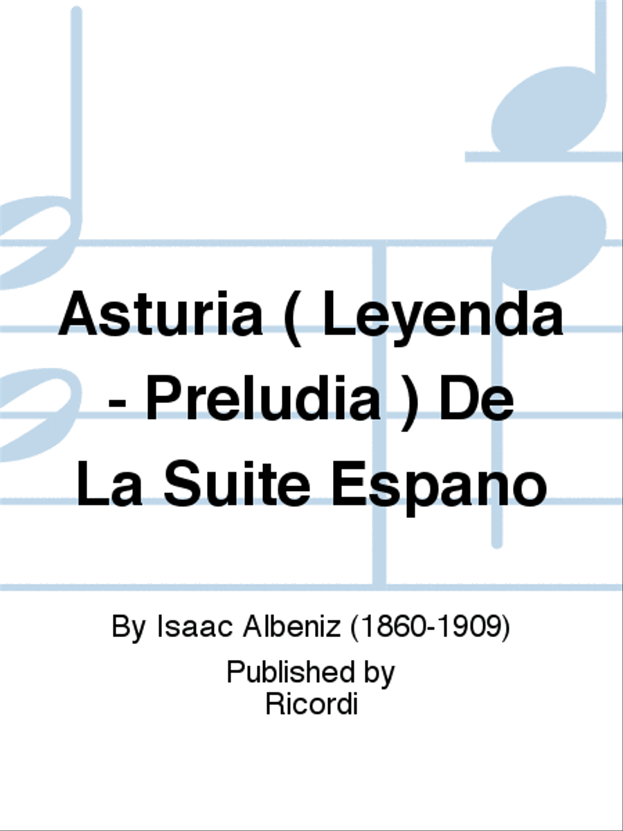 Asturia ( Leyenda - Preludia ) De La Suite Espano School and Community scores gallery preview page 1