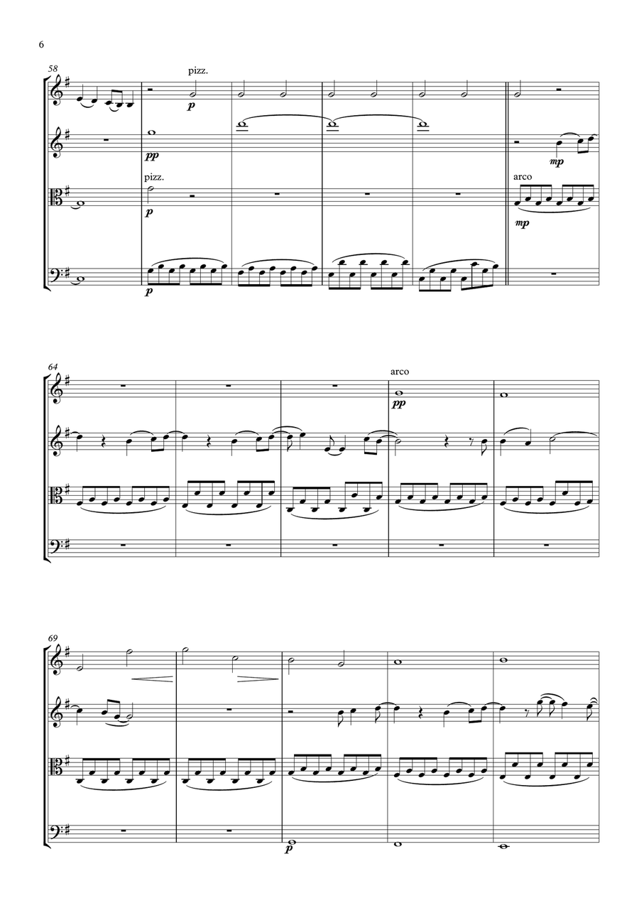 A Million Dreams String Quartet scores gallery preview page 6