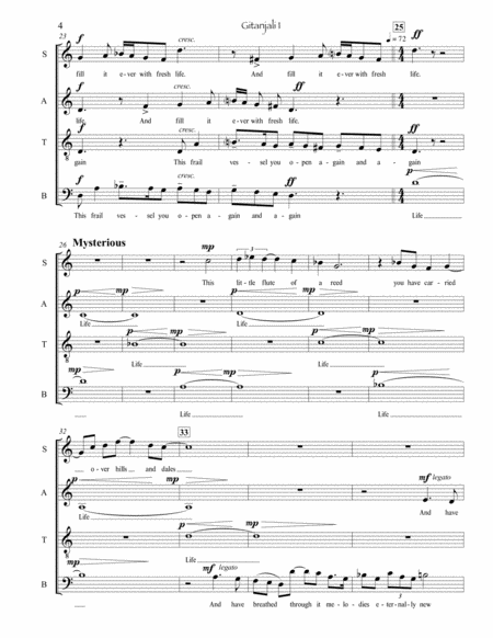 Gitanjali 1 (SATB a cappella choir) image number null