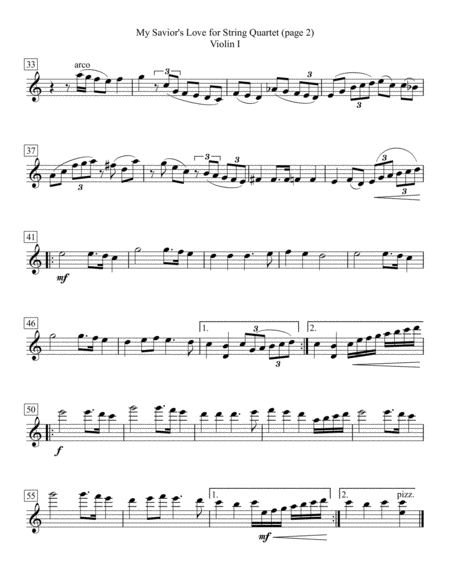My Savior's Love for String Quartet image number null