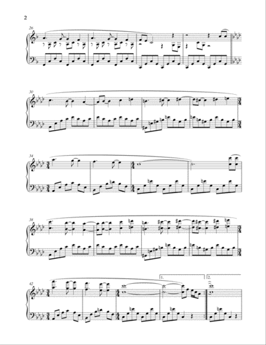 A Million Words Piano Solo scores gallery preview page 2
