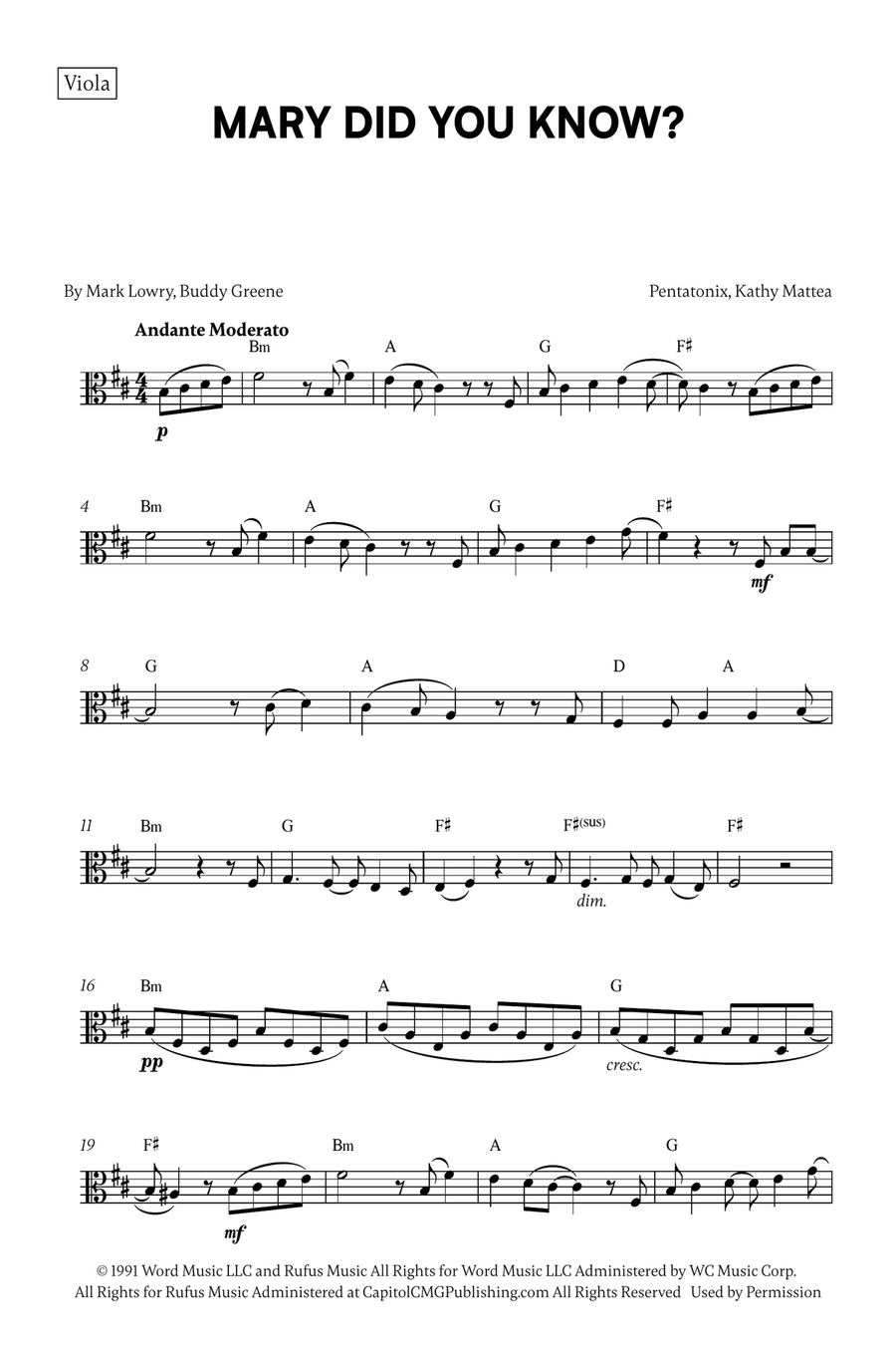 Mary, Did You Know? String Duet scores gallery preview page 4