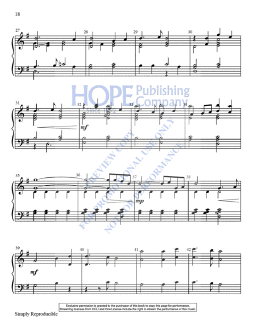 Simply Reproducible Hymns Handbell Choir scores gallery preview page 21