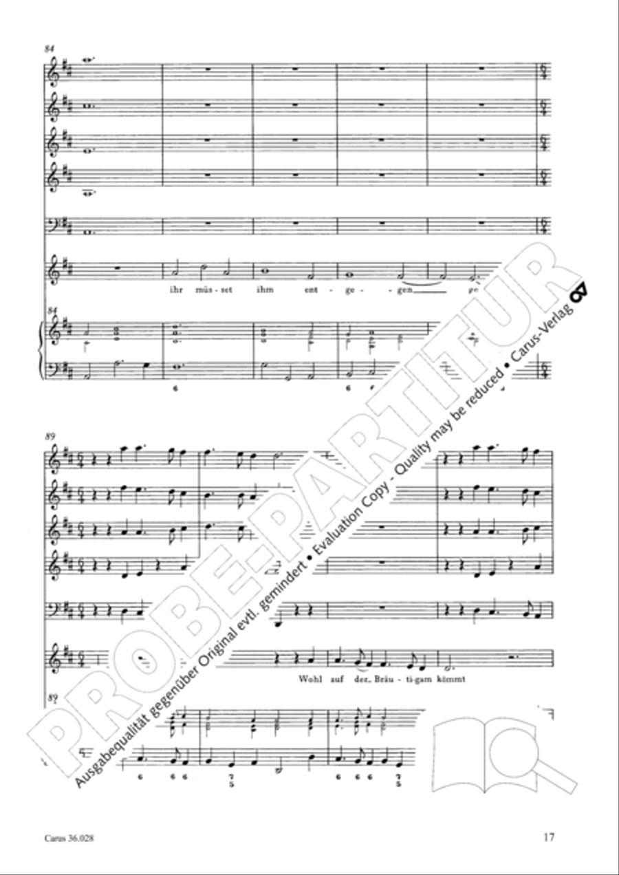 Wake, o wake and hear the voices 3-Part scores gallery preview page 17