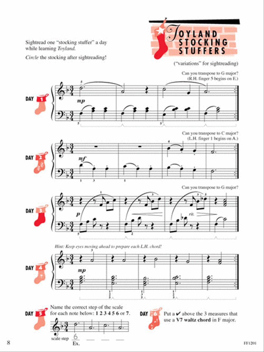 Level 3B - Christmas Book Piano Method scores gallery preview page 3