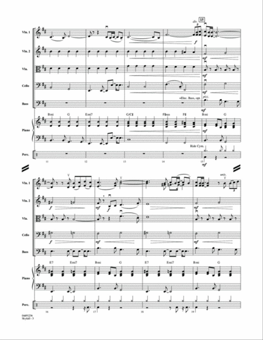Skyfall - Conductor Score (Full Score) Orchestra scores gallery preview page 3