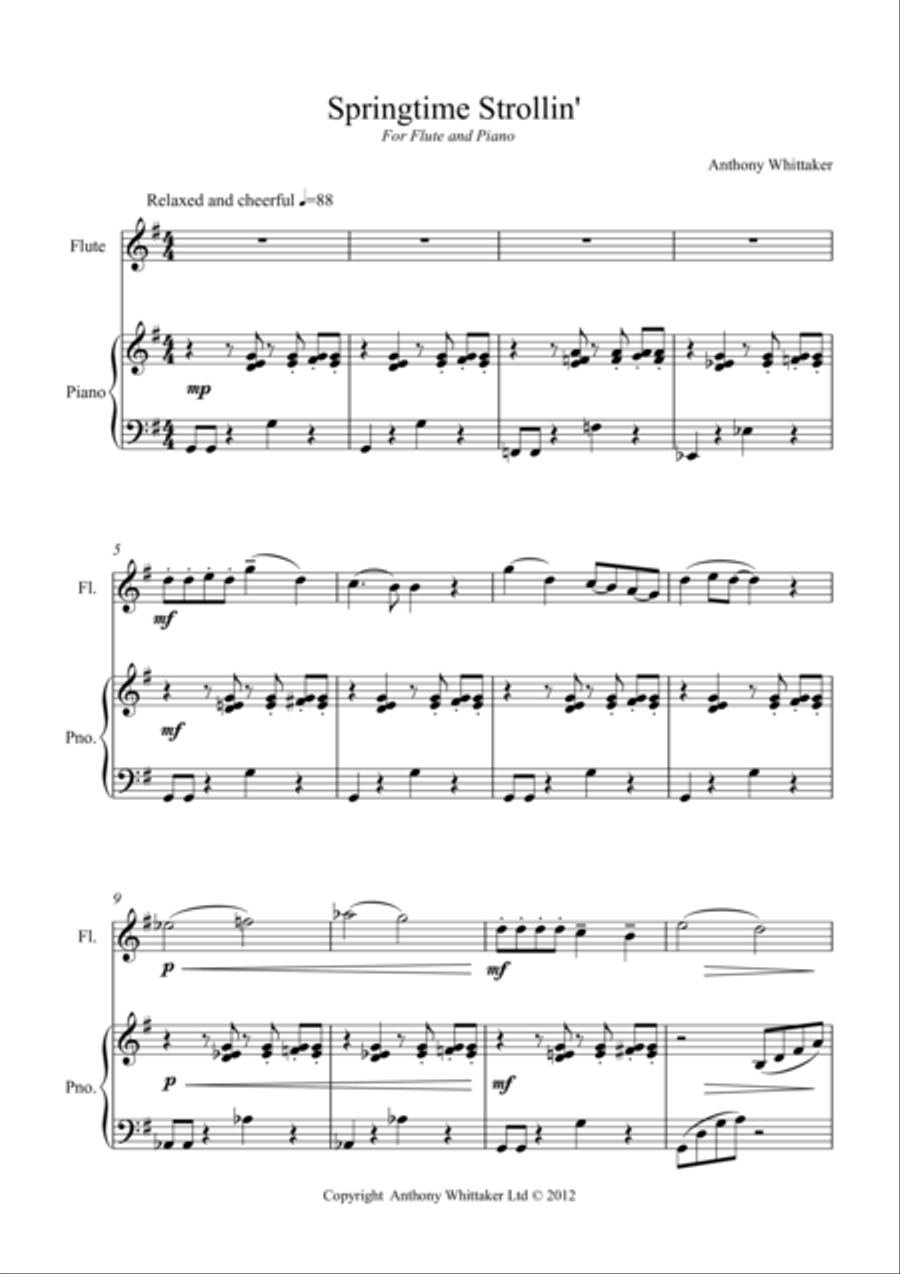 Springtime Strollin' Woodwind Duet scores gallery preview page 1