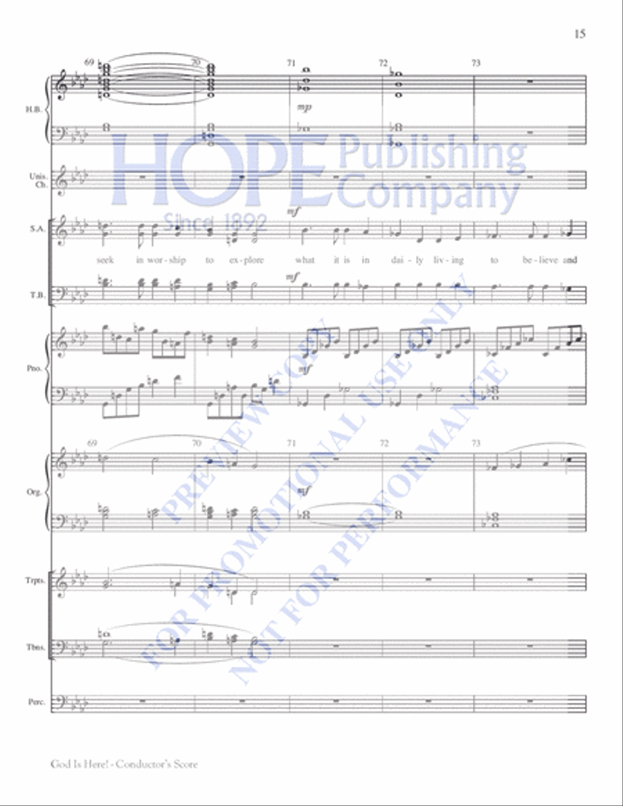God Is Here! 4-Part scores gallery preview page 15