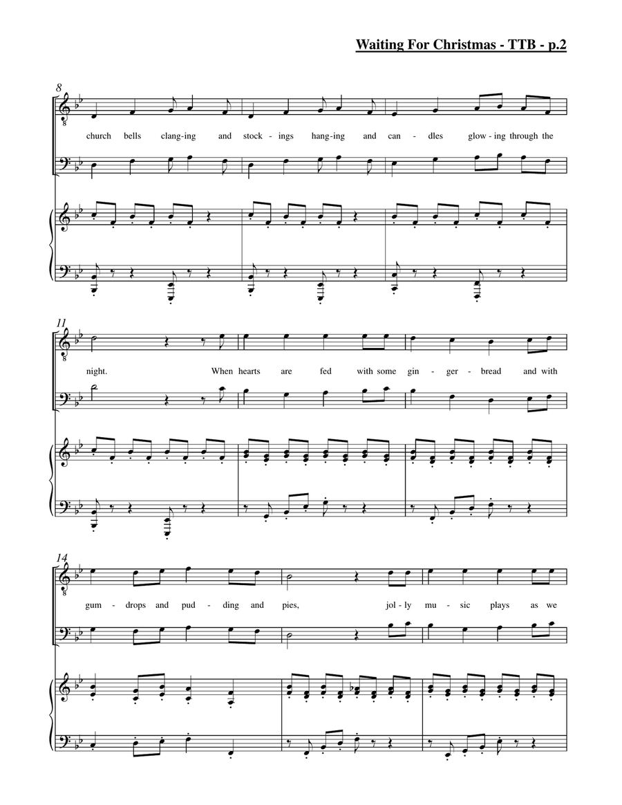 Waiting For Christmas (TTB) TTBB scores gallery preview page 3