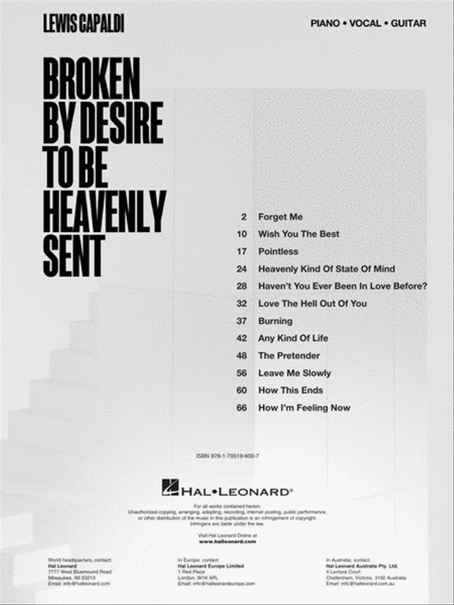 Lewis Capaldi – Broken by Desire to Be Heavenly Sent Piano, Vocal, Guitar scores gallery preview page 3
