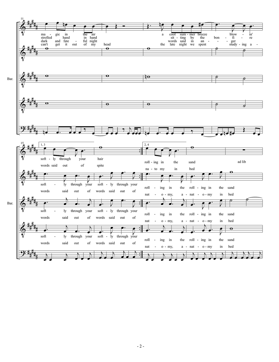 Stop Thinkin' TTBB scores gallery preview page 2