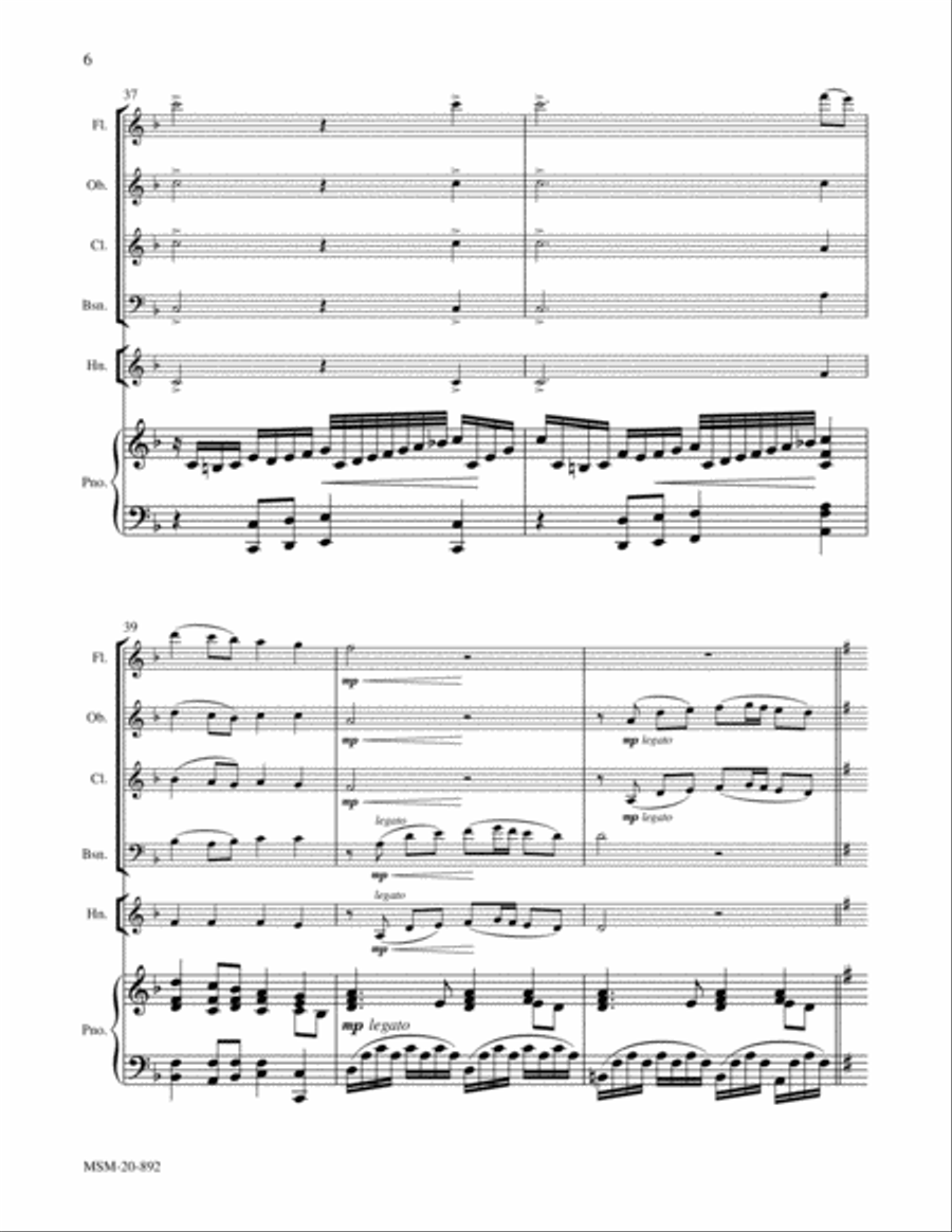 Rejoice, Ye Pure in Heart: Woodwind Quintet and Piano Woodwind Quintet scores gallery preview page 6