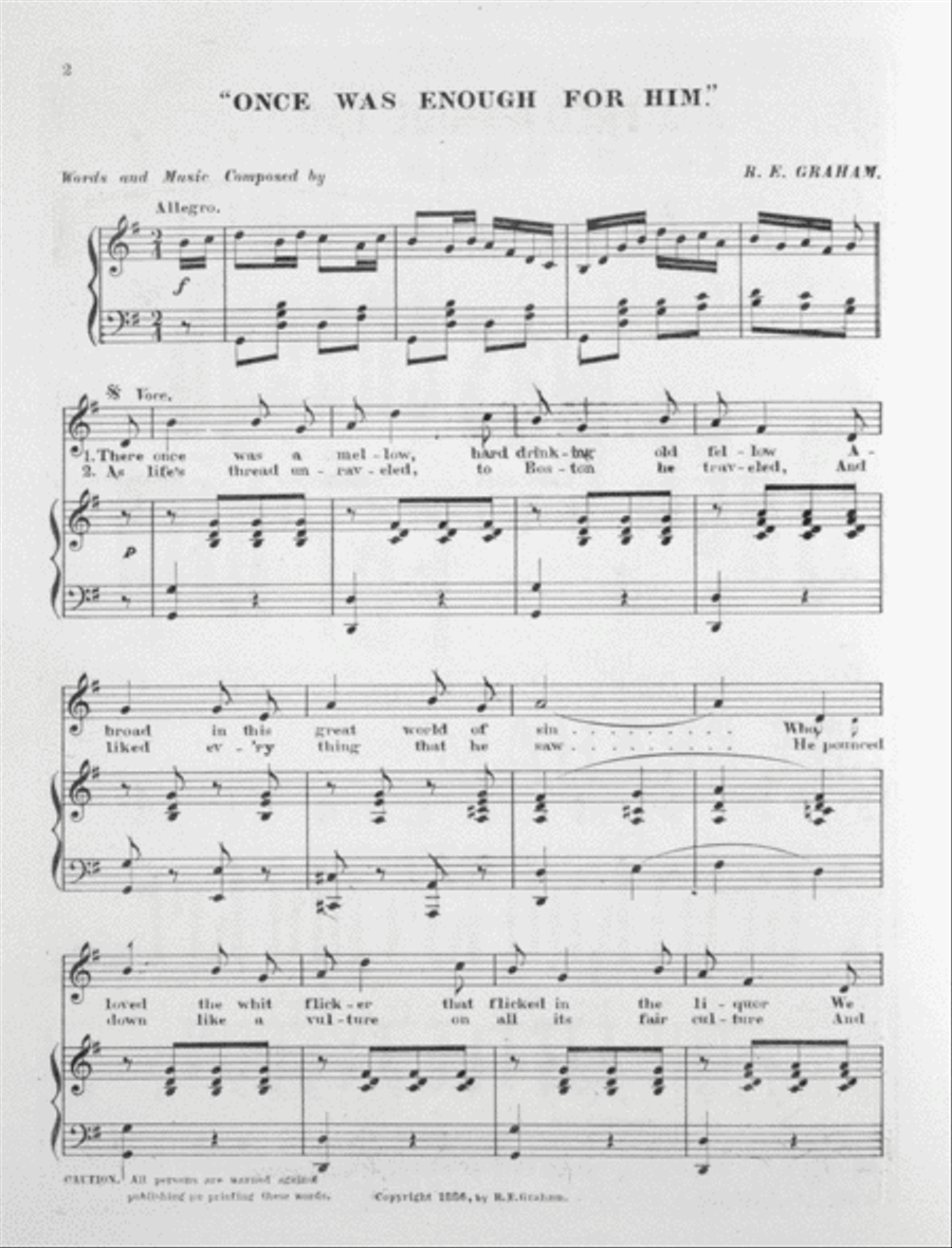 Once Was Enough For Him Voice scores gallery preview page 2