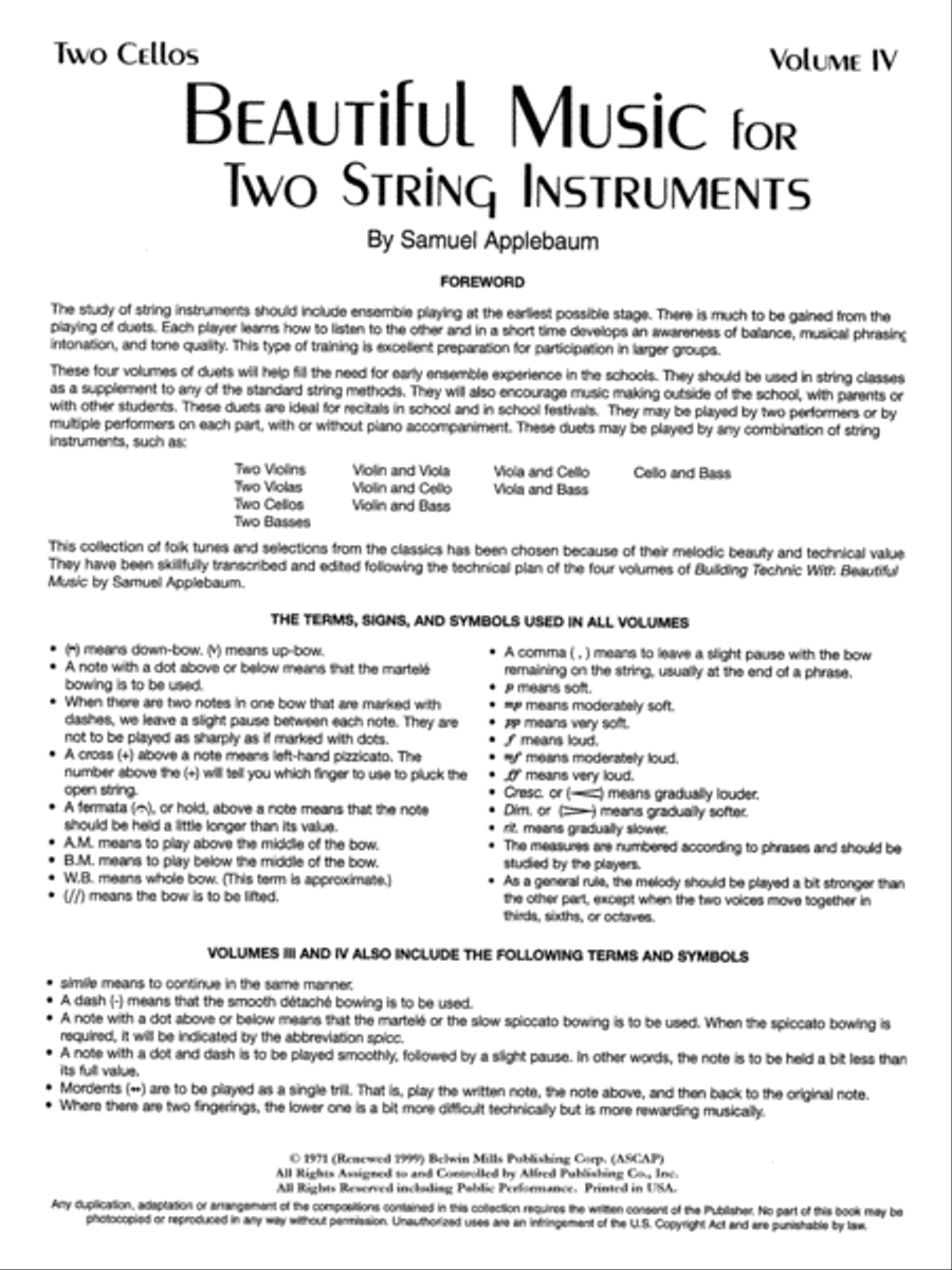 Beautiful Music for Two String Instruments, Book 4 Chamber Orchestra scores gallery preview page 2