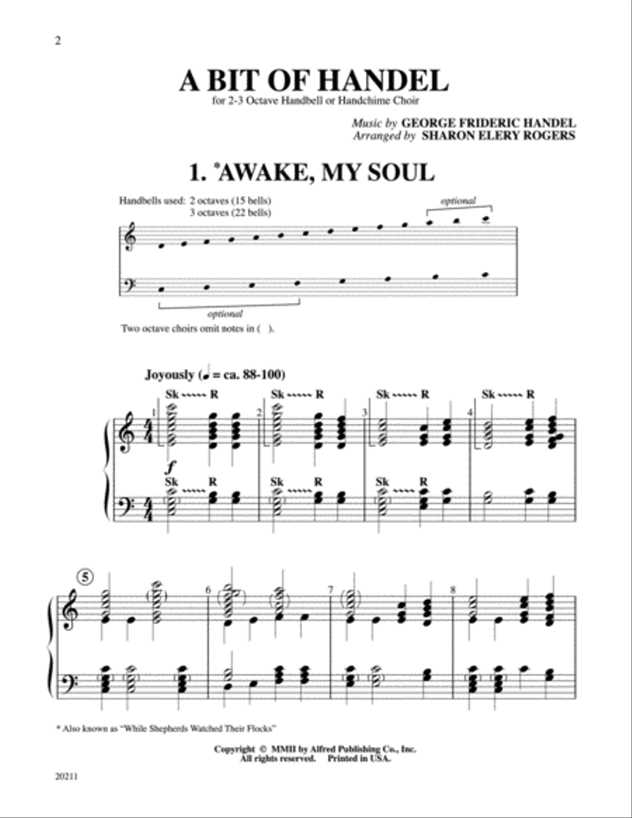 A Bit of Handel Handbell Choir scores gallery preview page 2