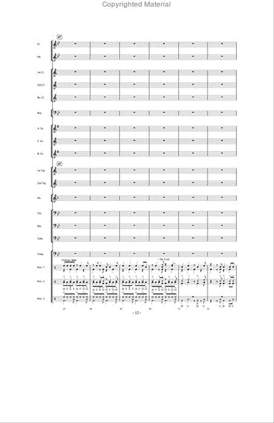 Mambo cubano Concert Band scores gallery preview page 11