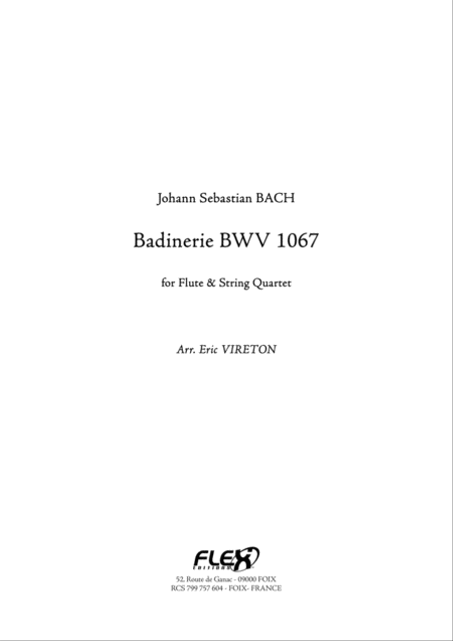 Badinerie BWV 1067 Flute scores gallery preview page 1