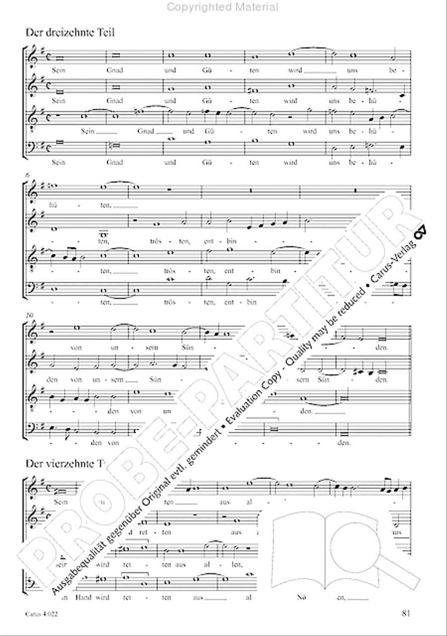 Deutsche Spruche von Leben und Tod 4-Part scores gallery preview page 14