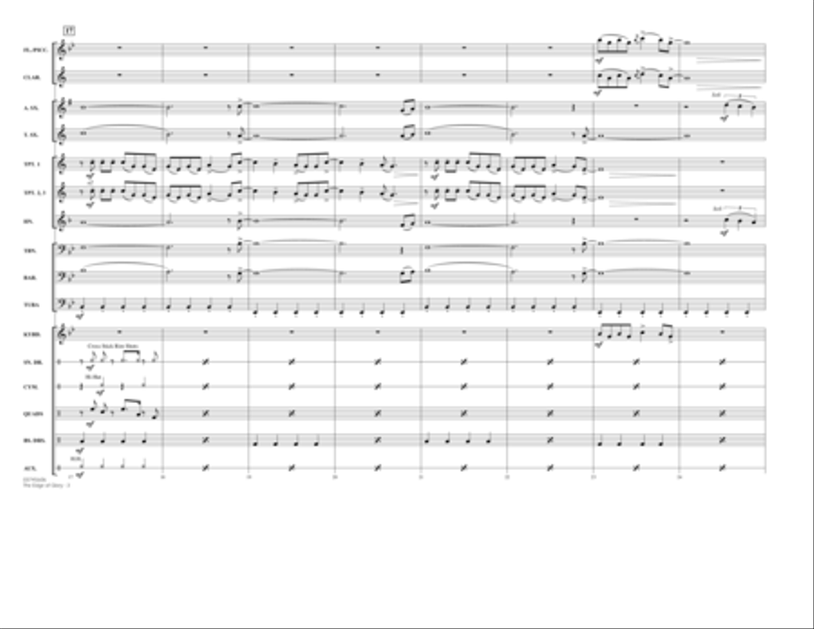 The Edge Of Glory - Full Score Marching Band scores gallery preview page 3