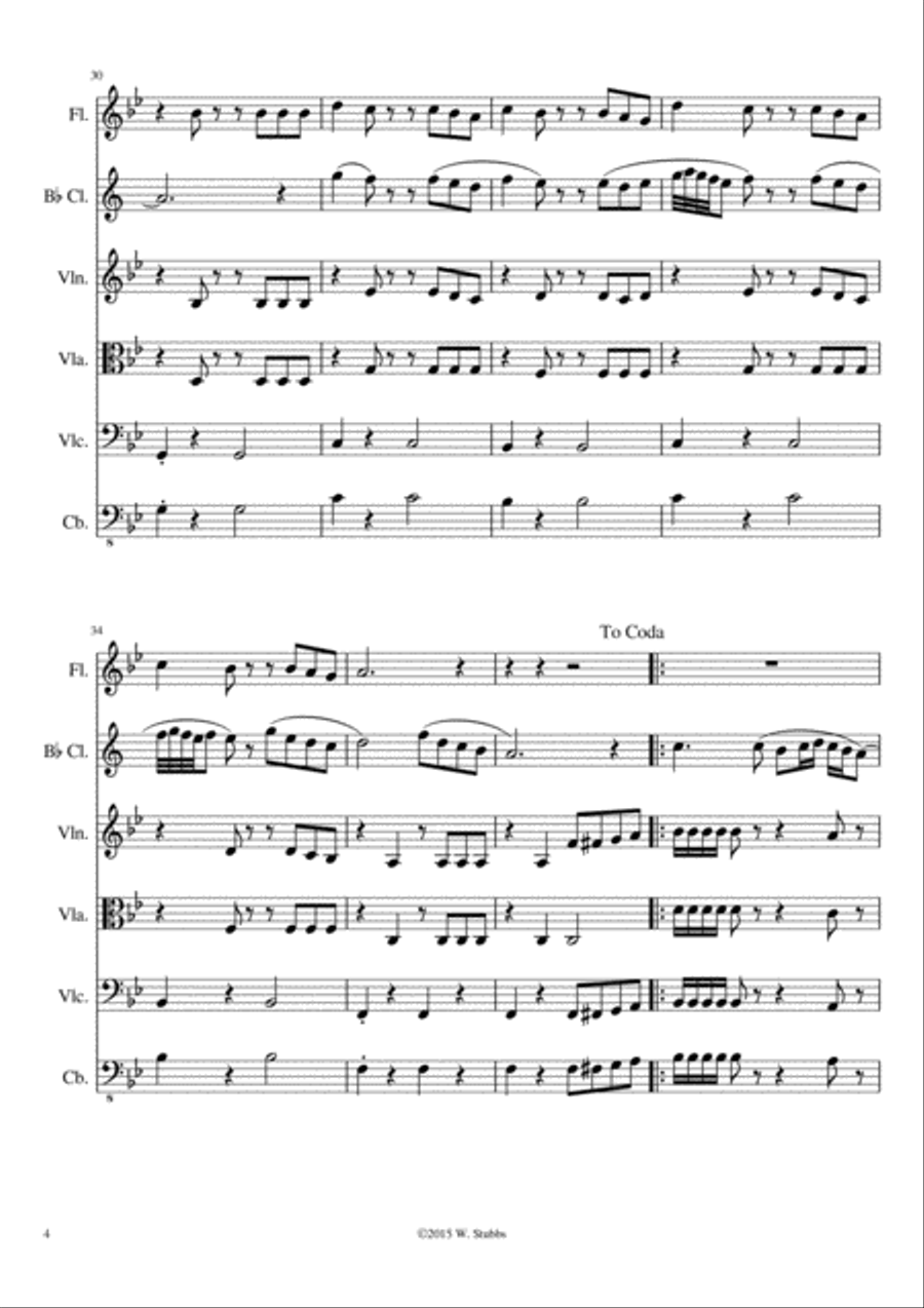 G minor Suite - III. 4/4 Small Ensemble scores gallery preview page 4