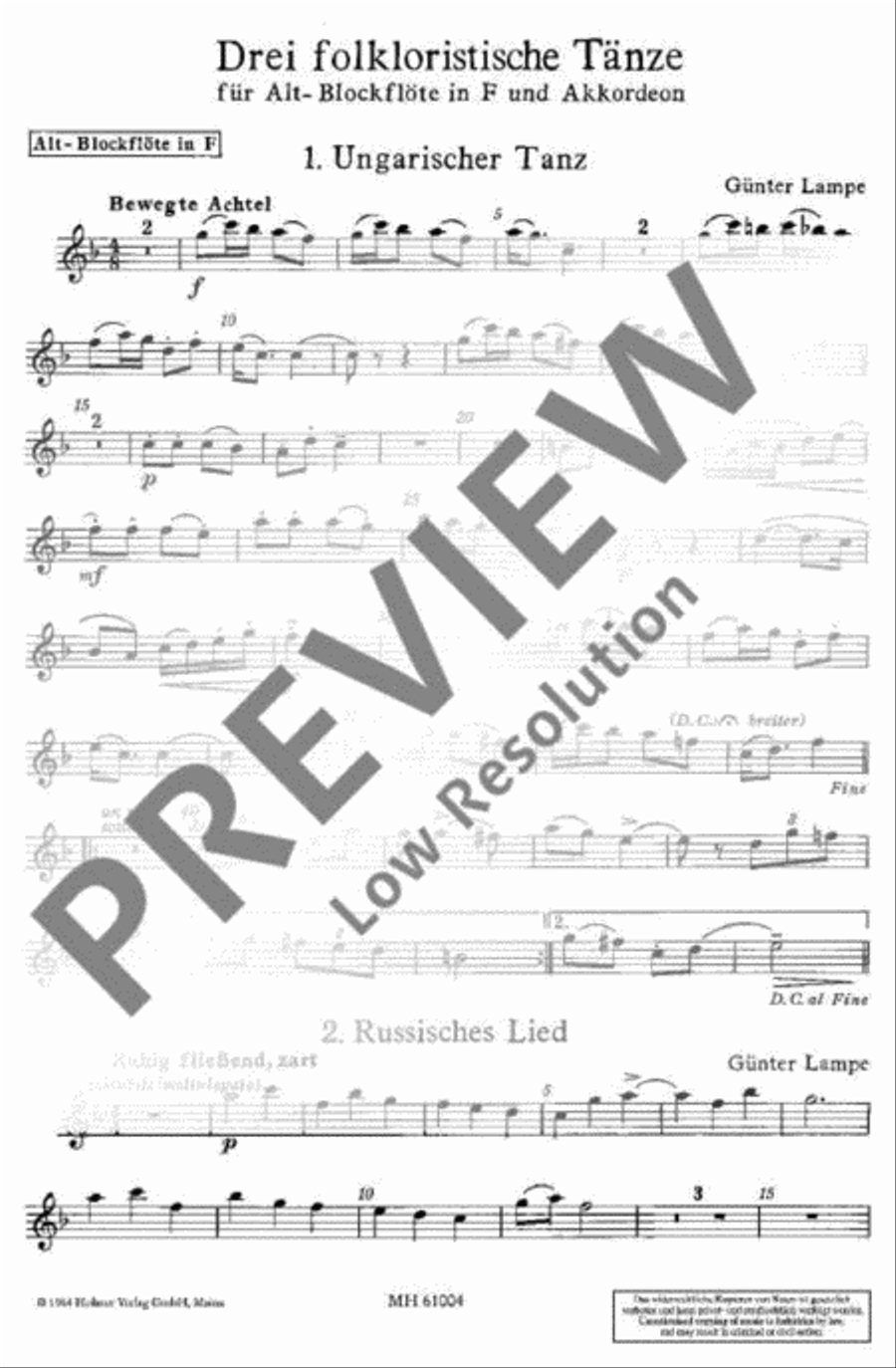 3 Traditional Dances Alto Recorder scores gallery preview page 10