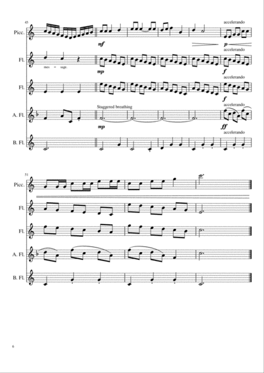 O Christmas Tree (O Tannenbaum) - Flute Choir Flute Choir scores gallery preview page 6