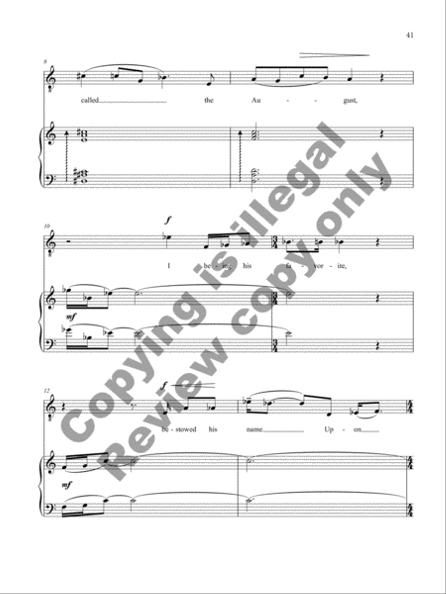 The Poet's Calendar The Poet's Calendar Tenor Voice scores gallery preview page 40