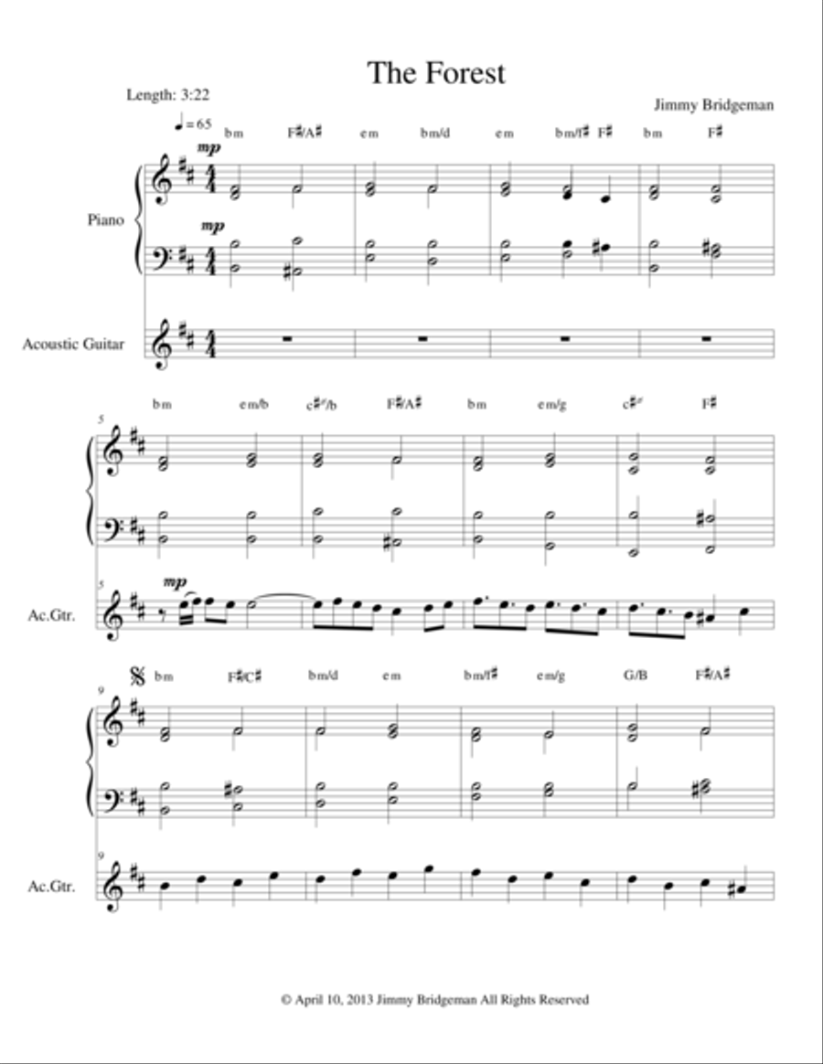 The Forest Classical Guitar scores gallery preview page 1