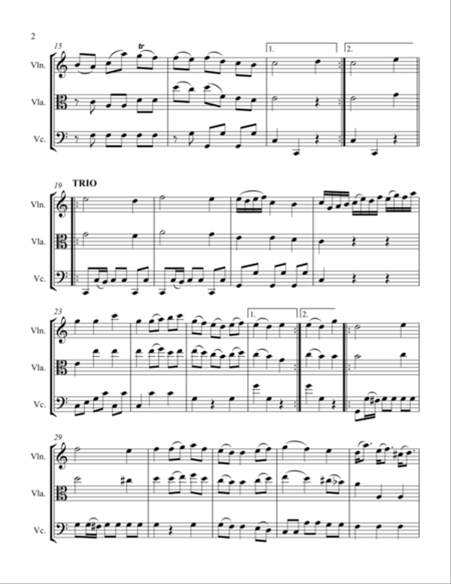 Walzer #2 Walzer #2 String Trio scores gallery preview page 2