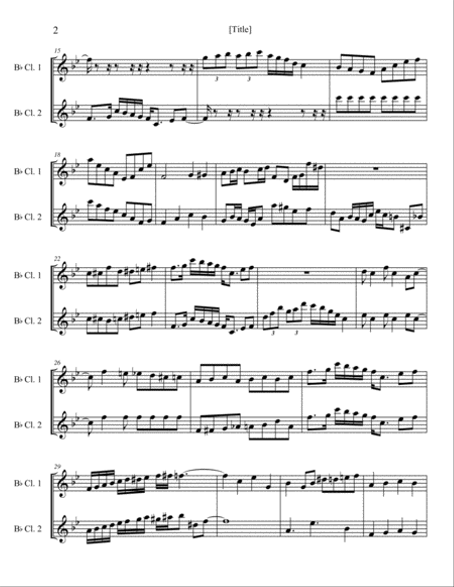 Clarinet Dance-Off Clarinet Solo scores gallery preview page 2