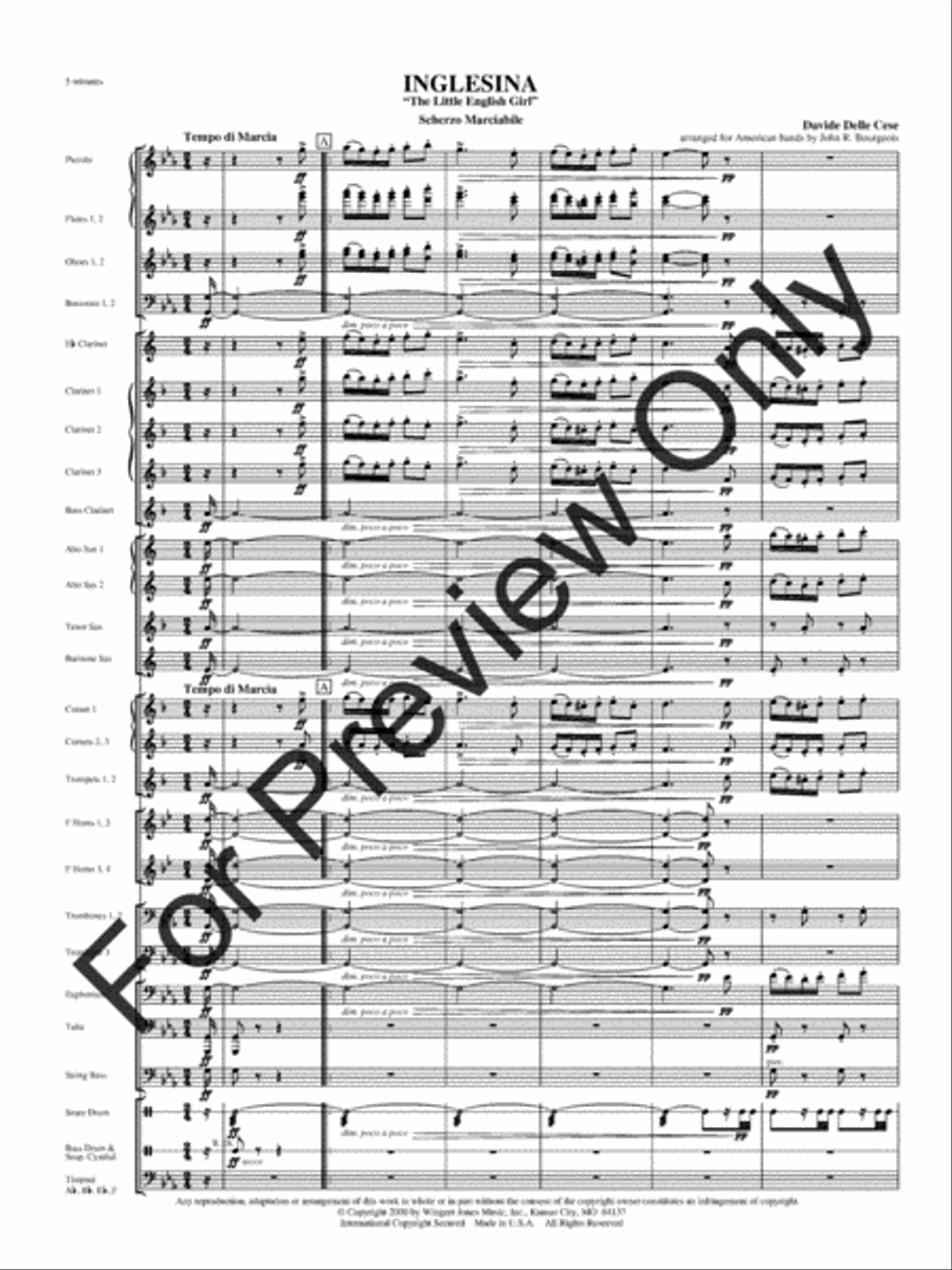 Inglesina The Little English Girl (Score) Concert Band scores gallery preview page 4