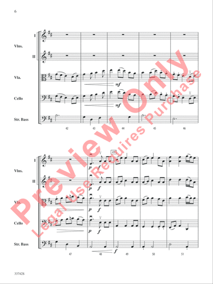 La Betaille (You Little Wild Thing) String Orchestra scores gallery preview page 7
