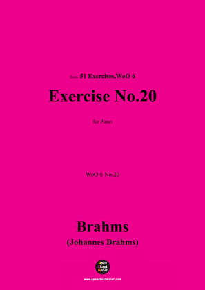 Book cover for Brahms-Exercise No.20,WoO 6 No.20,for Piano