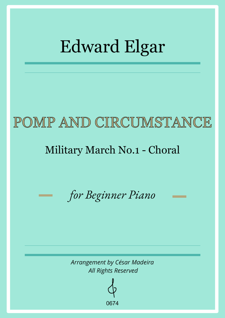 Pomp and Circumstance No.1 - Easy Piano - W/Chords Easy Piano scores gallery preview page 1