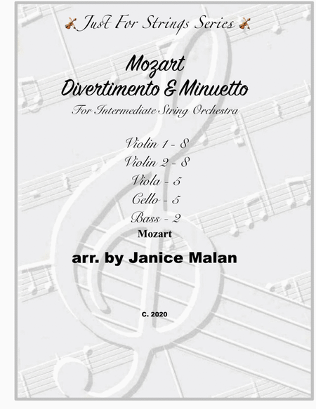 Mozart Divertimento and Minuetto for Intermediate String Orchestra image number null