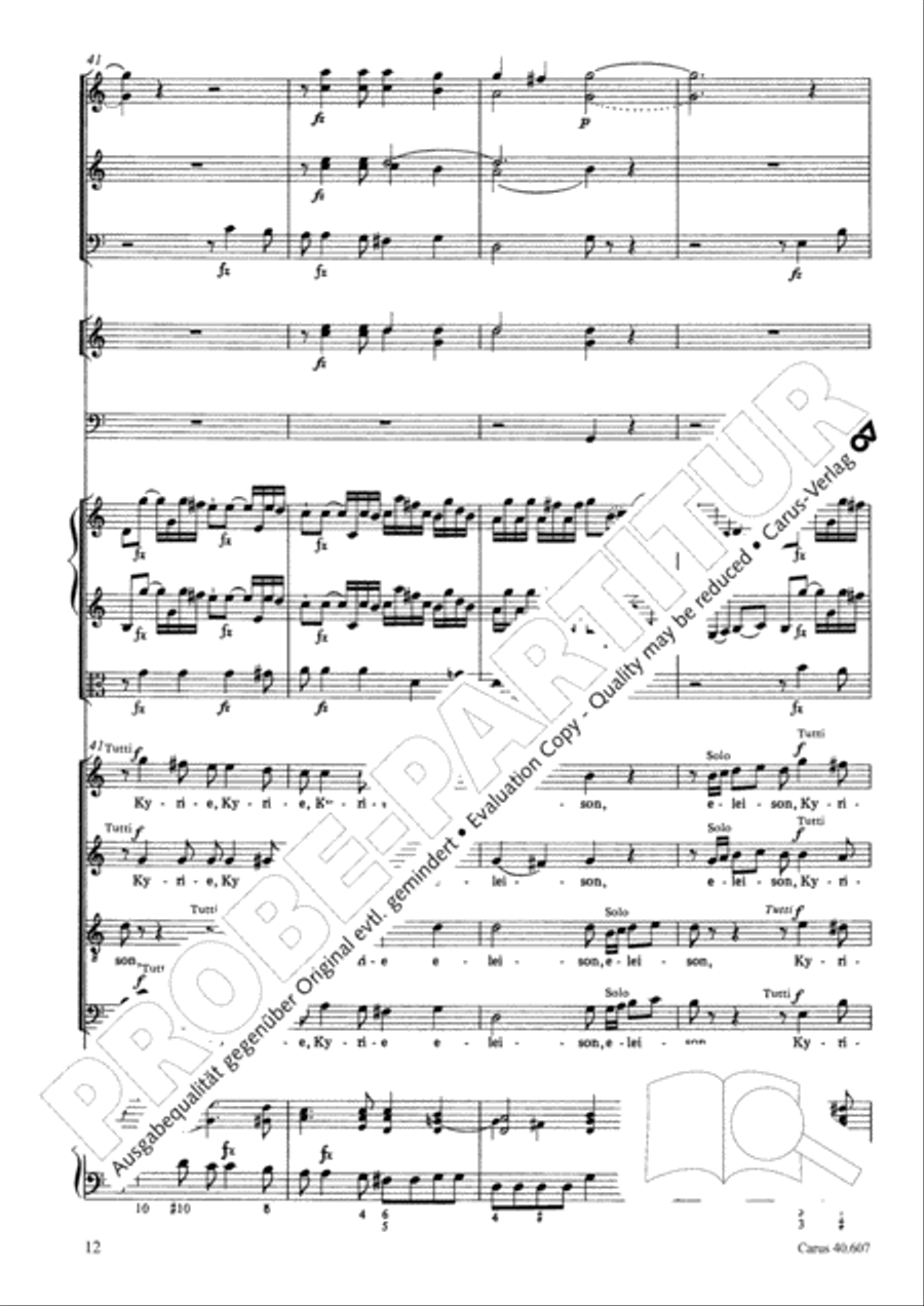 Mass in time of war (Missa in tempore belli) 4-Part scores gallery preview page 23