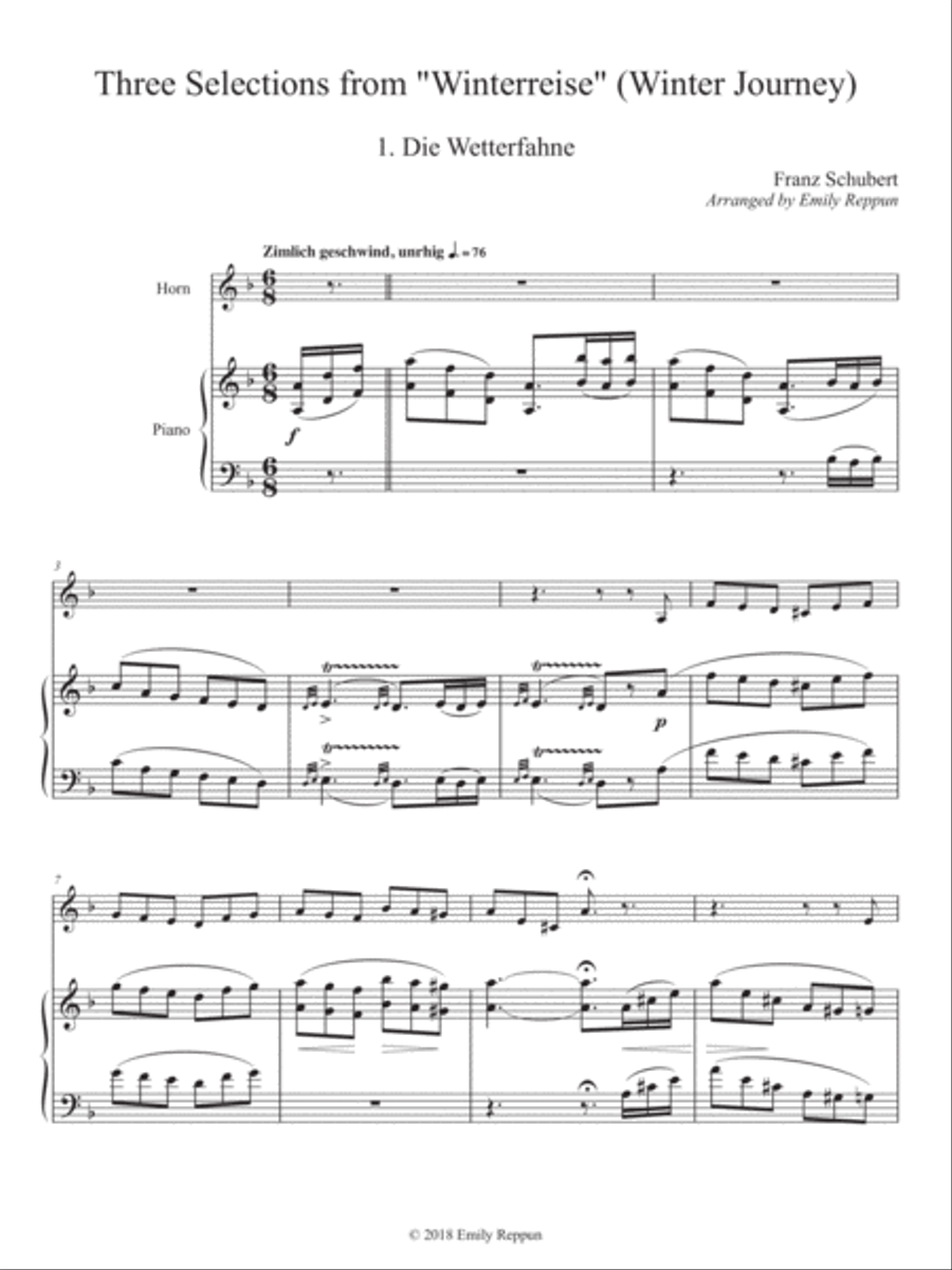 Schubert: Three Selections from Schubert: Three Selections from